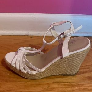 White wedge espadrilles